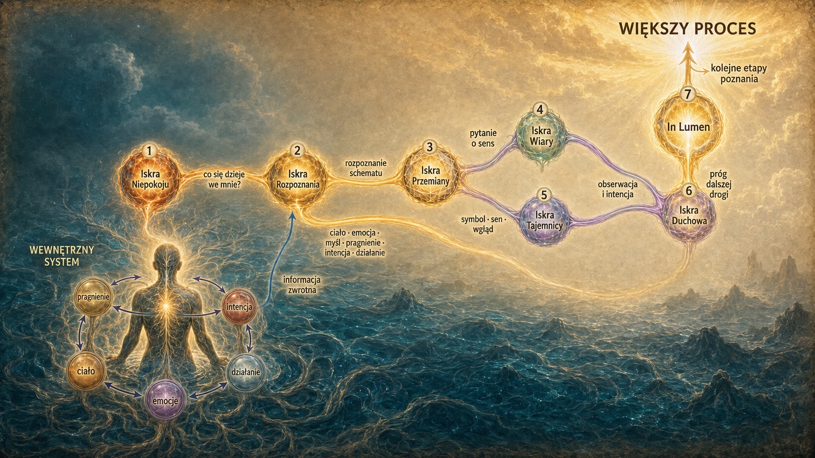 Mapa Drogi Initium: siedem etapów od Iskry Niepokoju do In Lumen