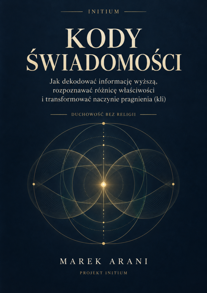 Kody świadomości — Marek Arani — granatowo-złota okładka INITIUM